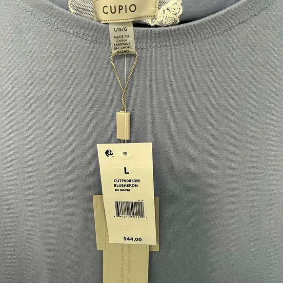 Women's Cupio “Juliana” Periwinkle Short Sleeve Top - Picture 3 of 7